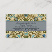 ウィリアム・モリス アンティーク 1873 ヴィンテージ ヴィネ＆フラワーパターン 名刺 (裏面)