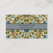 ウィリアム・モリス アンティーク 1873 ヴィンテージ ヴィネ＆フラワーパターン 名刺 (正面)