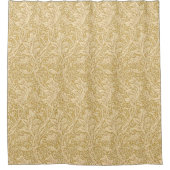 ウィリアム・モリス アーカディア フラワーパターン クラシック シャワーカーテン (正面)