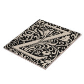 ウィリアム・モリス・アーツ・アンド・クラフツ・モノグラム文字Z タイル (側面)