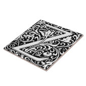 ウィリアム・モリス・アーツ・アンド・クラフツ・モノグラム文字Z タイル (側面)