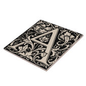 ウィリアム・モリス・アーツ・アンド・クラフツ・モノグラム・レターA タイル (側面)