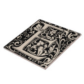 ウィリアム・モリス・アーツ・アンド・クラフツ・モノグラム・レターE タイル (側面)