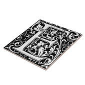 ウィリアム・モリス・アーツ・アンド・クラフツ・モノグラム・レターE タイル (側面)