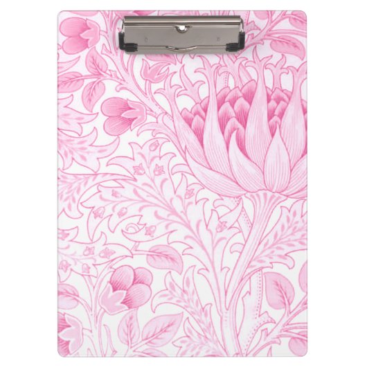 ウィリアム・モリス・アーティチョークピ淡い色のンク クリップボード (正面)