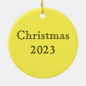 ウィリアム・モリス・アーティチョークワインと金ゴールド セラミックオーナメント (裏面)