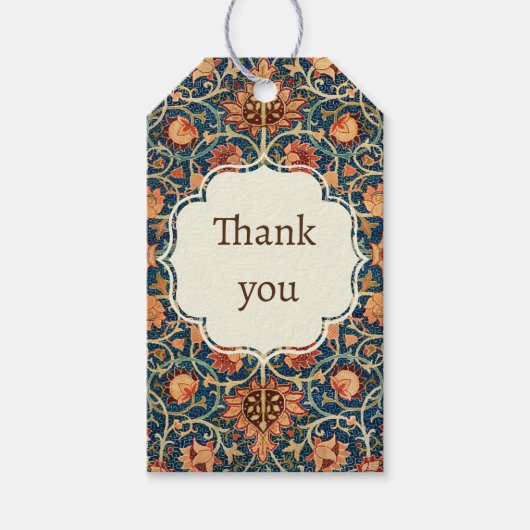 ウィリアム・モリス アート ギフト タグ オリエンタル デザイン (正面)