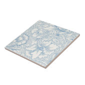 ウィリアム・モリス、アールヌーボーブルーエレガント・アカンサス タイル (側面)