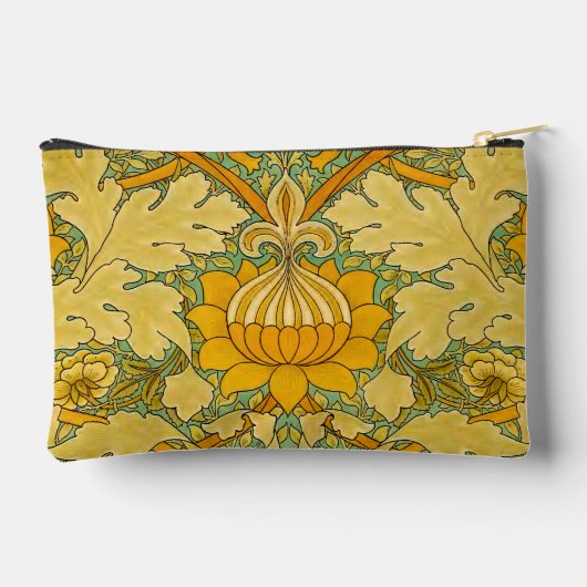 ウィリアム・モリス、アールヌーボー金ゴールドセントジェームズパレス アクセサリーポーチ (裏面)