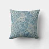 ウィリアム・モリス – アールヌーボー・ブルー・マリゴールド クッション (裏面)