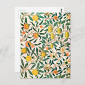 ウィリアム・モリス・イエロー「ザクロ」付きはがき ポストカード (正面/裏面)