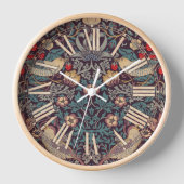 ウィリアム・モリス・イチゴ泥棒のモチビクトリアンーフ 壁時計 (正面)