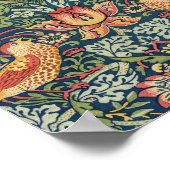 ウィリアム・モリス・イチゴ泥棒の復元版 ポスター (角)