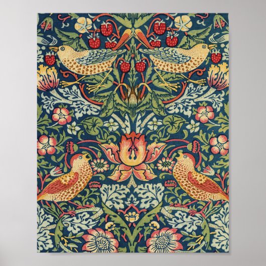 ウィリアム・モリス・イチゴ泥棒の復元版 ポスター (正面)