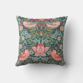 ウィリアム・モリス・イチゴ泥棒の枕 クッション (裏面)