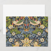 ウィリアム・モリス - イチゴ泥棒の花柄パターン 招待状 (正面/裏面)