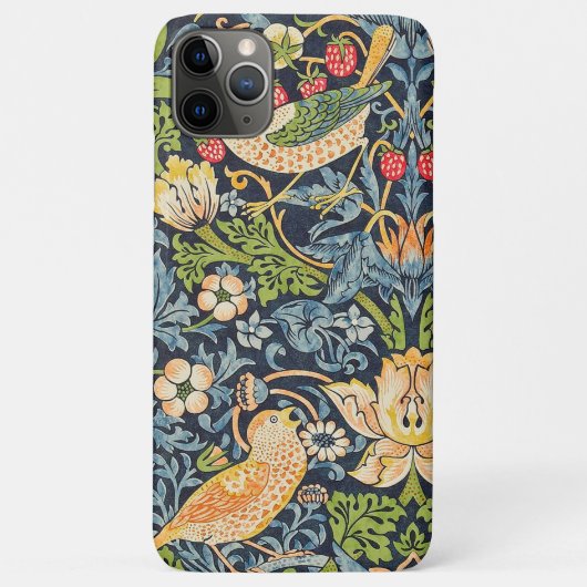 ウィリアム・モリス・イチゴ泥棒の花柄 Case-Mate iPhoneケース (裏面)