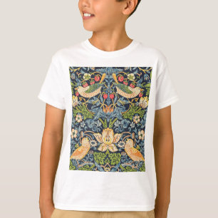 ウィリアム・モリス・イチゴ泥棒の花柄 Tシャツ