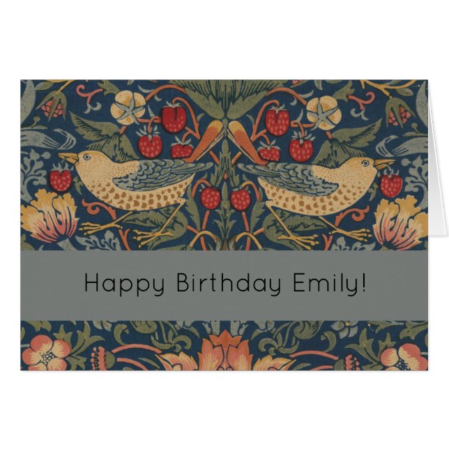 ウィリアム・モリス・イチゴ泥棒の鳥 (正面横)