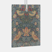 ウィリアム・モリス・イチゴ泥棒の鳥 ガラスオーナメント (正面右)