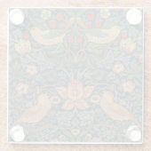 ウィリアム・モリス・イチゴ泥棒の鳥 ガラスコースター (裏面)