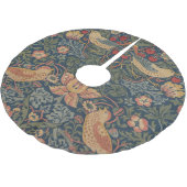 ウィリアム・モリス・イチゴ泥棒の鳥 ブラッシュドポリエステルツリースカート (アングル)