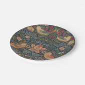 ウィリアム・モリス・イチゴ泥棒の鳥 ペーパープレート (アングル)