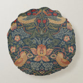 ウィリアム・モリス・イチゴ泥棒の鳥 ラウンドクッション (裏面)