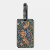 ウィリアム・モリス・イチゴ泥棒の鳥 ラゲッジタグ (裏面縦)