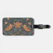 ウィリアム・モリス・イチゴ泥棒の鳥 ラゲッジタグ (裏面横)