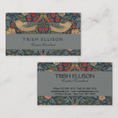 ウィリアム・モリス・イチゴ泥棒の鳥 名刺 (正面/裏面)