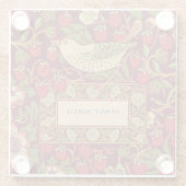 ウィリアム・モリス・イチゴ泥棒ガラスコースター ガラスコースター (裏面)