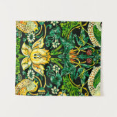 ウィリアム・モリス・イチゴ泥棒グリーンとオレンジ タペストリー (正面(横))