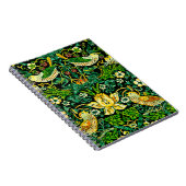 ウィリアム・モリス・イチゴ泥棒グリーンとオレンジ ノートブック (右側)