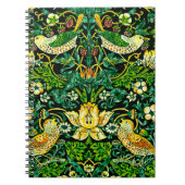ウィリアム・モリス・イチゴ泥棒グリーンとオレンジ ノートブック (正面)
