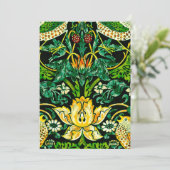 ウィリアム・モリス・イチゴ泥棒グリーンとオレンジ 招待状 (スタンド正面)