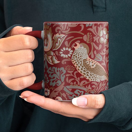 ウィリアム・モリス・イチゴ泥棒コーヒーマグ ツートーンマグカップ