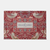 ウィリアム・モリス・イチゴ泥棒ドルマット ドアマット (正面)