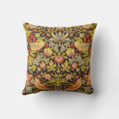 ウィリアム・モリス・イチゴ泥棒パターン クッション (裏面)