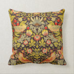 ウィリアム・モリス・イチゴ泥棒パターン クッション<br><div class="desc">1881年にウィリアム・モリスによって作られたイチゴ泥棒の模様。</div>