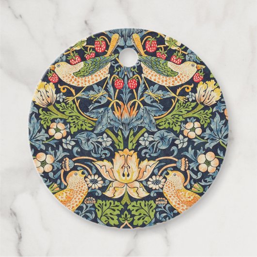 ウィリアム・モリス・イチゴ泥棒フローラルパターン フェイバータグ (正面)