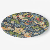 ウィリアム・モリス・イチゴ泥棒フローラルパターン ペーパープレート (アングル)