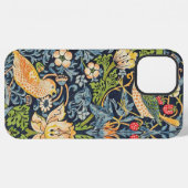 ウィリアム・モリス・イチゴ泥棒フローラルパターン iPhoneケース (裏面横)