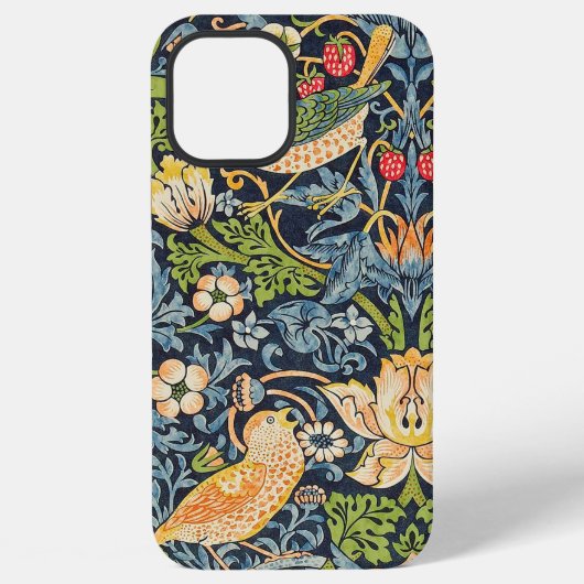 ウィリアム・モリス・イチゴ泥棒フローラルパターン iPhoneケース (裏面)
