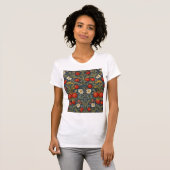 ウィリアム・モリス・イチゴ泥棒フローラルパターン Tシャツ (正面フル)