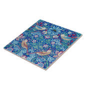 ウィリアム・モリス・イチゴ泥棒ブルー タイル (側面)