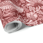 ウィリアム・モリス・イチゴ泥棒マルーン ラッピングペーパー (ロールコーナー)