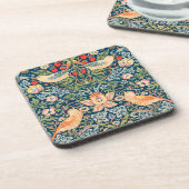 ウィリアム・モリス・イチゴ泥棒ヴィンテージプリント コースター (左側)