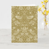 ウィリアム・モリス・イチゴ泥棒金ゴールド カード (黄色い花)