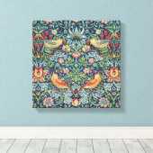 ウィリアム・モリス - イチゴ泥棒 キャンバスプリント (インサイチュ (ウッドフロア))